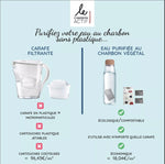 Carafe filtrante au charbon actif - Vignette | L&#39;effet Papillon