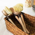 Brosse de lavage vaisselle, manche en bambou tête remplaçable - Vignette | L&#39;effet Papillon