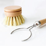 Brosse de lavage vaisselle, manche en bambou tête remplaçable - Vignette | L&#39;effet Papillon