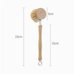 Brosse de lavage vaisselle, manche en bambou tête remplaçable - Vignette | L&#39;effet Papillon