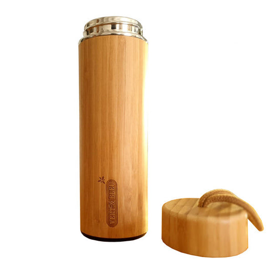 gourde isotherme inox revêtement bambou